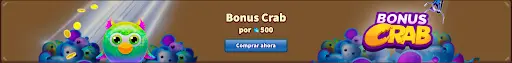 “Bonus Crab en MyEmpire Casino España con compra directa y recompensas especiales” “Bonus Crab por 500 con botón azul Comprar ahora y peluches coloridos al fondo”