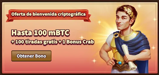 Bono cripto MyEmpire Casino 100 mBTC + 100 free spins Oferta de bienvenida criptográfica MyEmpire Casino hasta 100 mBTC + 100 tiradas gratis + 1 Bonus Crab.